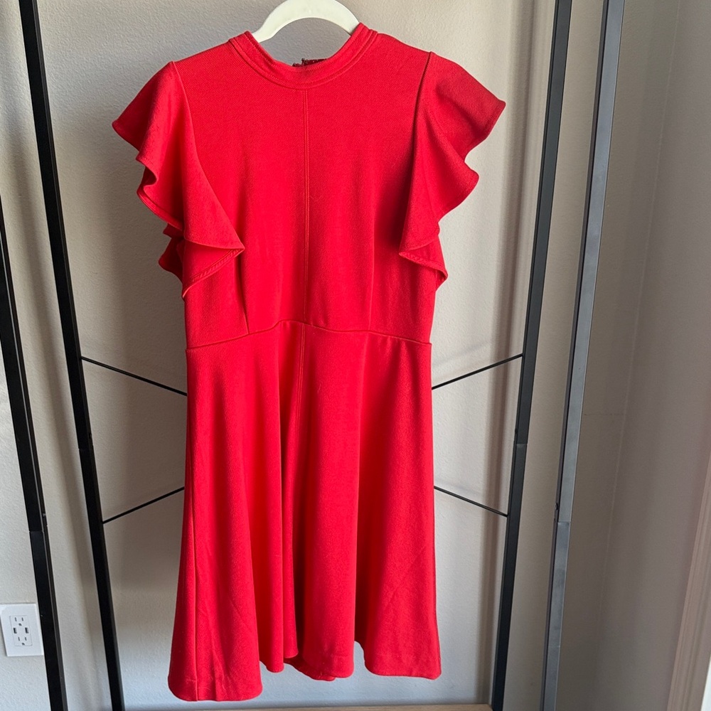 Anthropologie Red Kids Dress with Ruffle Detail
